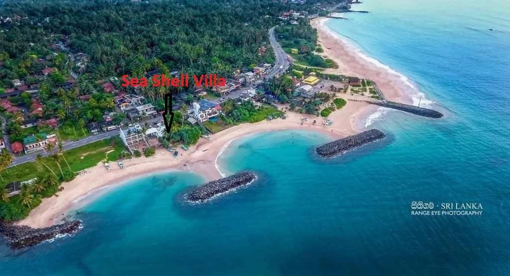 Sea Shell Villa Hikkaduwa 2 Separate Cabanas Ocean Front Villa Экстерьер фото